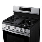 Samsung 30 in. 6 cu. ft. Smart Gas Range with 5 Sealed Burners & Griddle - Stainless Steel