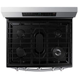 Samsung 30 in. 6 cu. ft. Smart Air Fry Standard Convection Gas Range with 5 Sealed Burners & Griddle - Stainless Steel