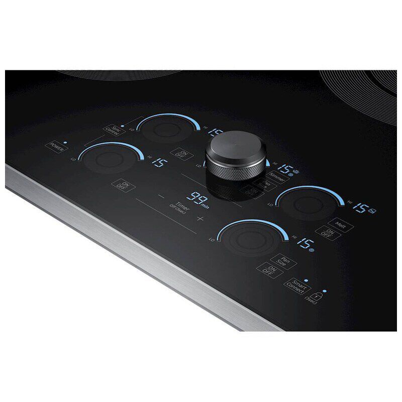 Samsung NZ30K7570RS 30 in. 5-Burner Smart Electric Cooktop with Simmer Burner & Power Burner - Stainless Steel