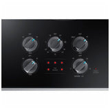 Samsung NZ36K6430RS 36 in. 5-Burner Smart Electric Cooktop with Simmer Burner & Power Burner - Stainless Steel