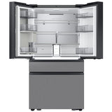 Samsung RF90F23BECR Bespoke 36 in. 22.5 cu. ft. Smart Counter Depth 4-Door French Door Refrigerator with AI Home, Beverage Center & Internal Water Autofill Pitcher - Charcoal Glass & Stainless Steel