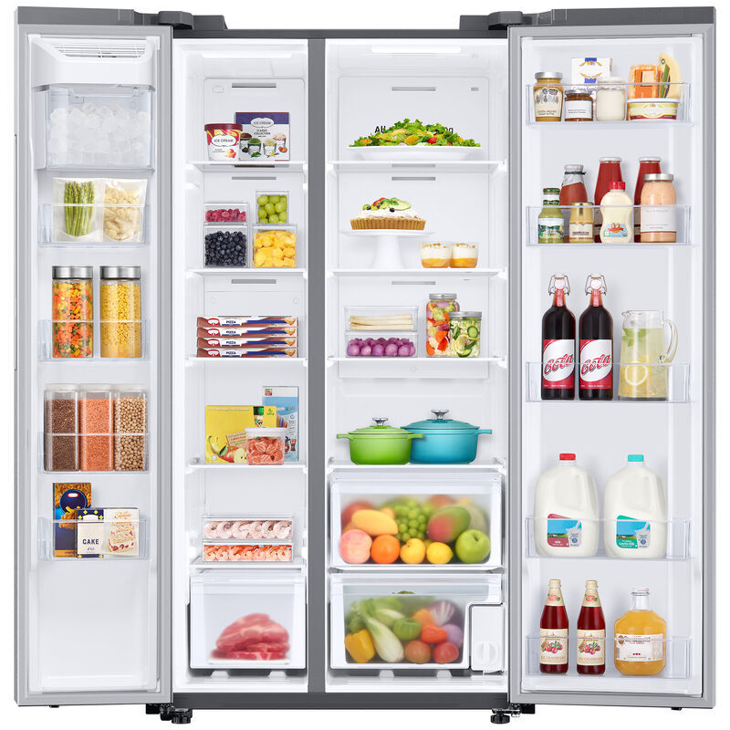 Samsung 36 in. 28 cu. ft. Smart Side by Side Refrigerator with Ice Maker - Stainless Steel