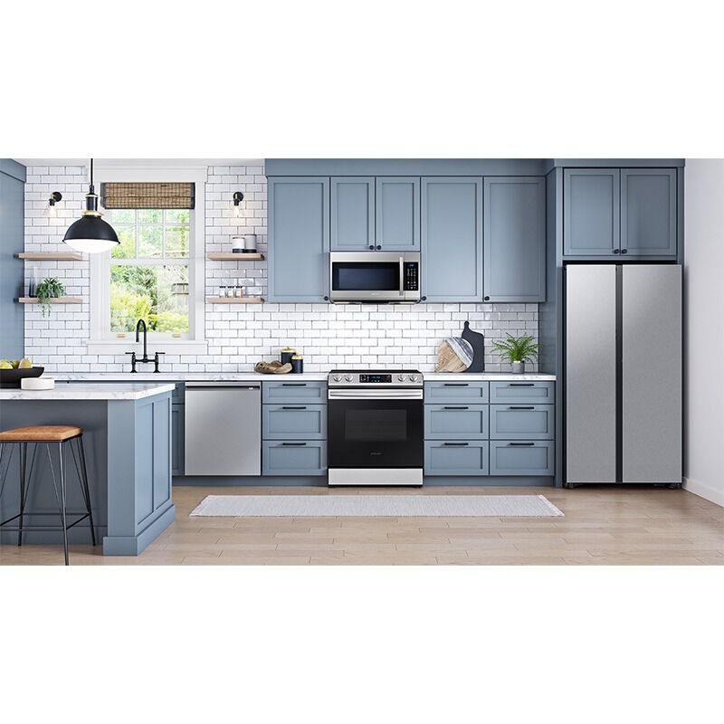 Samsung RS28CB7600QL Bespoke 36 in. 28 cu. ft. Smart Side by Side Refrigerator withInternal Water Dispenser - Stainless Steel