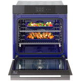 LG WSED3067M 24 in. 3 cu. ft. Smart Steam Electric Single Wall Oven with True European Convection - Matte Black