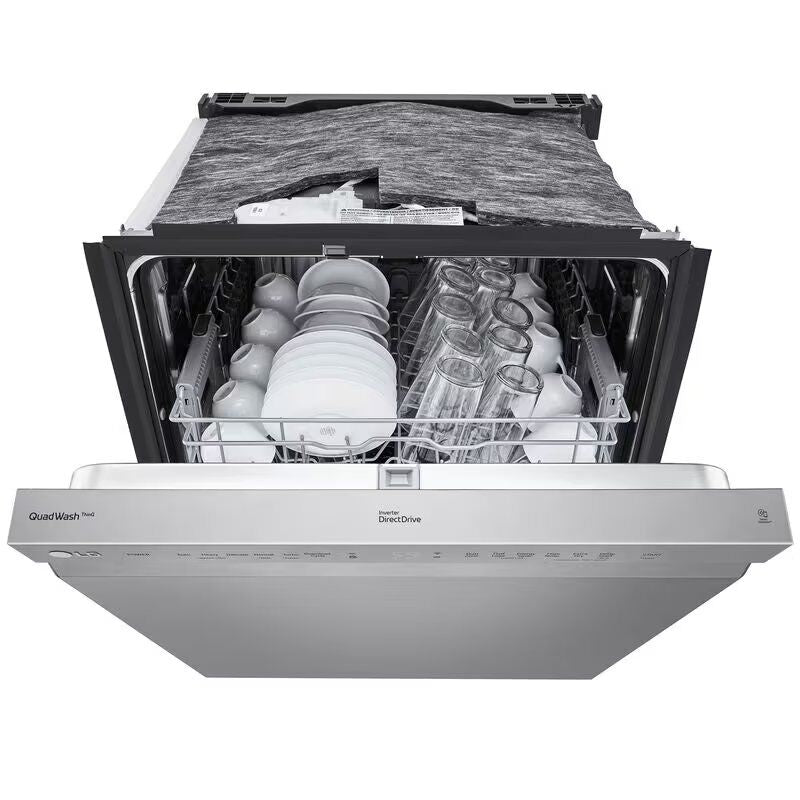 LG ADFD5448AT 24 in. Front Control Smart Dishwasher with 48 dBa Sound Level & Pocket - Stainless Steel