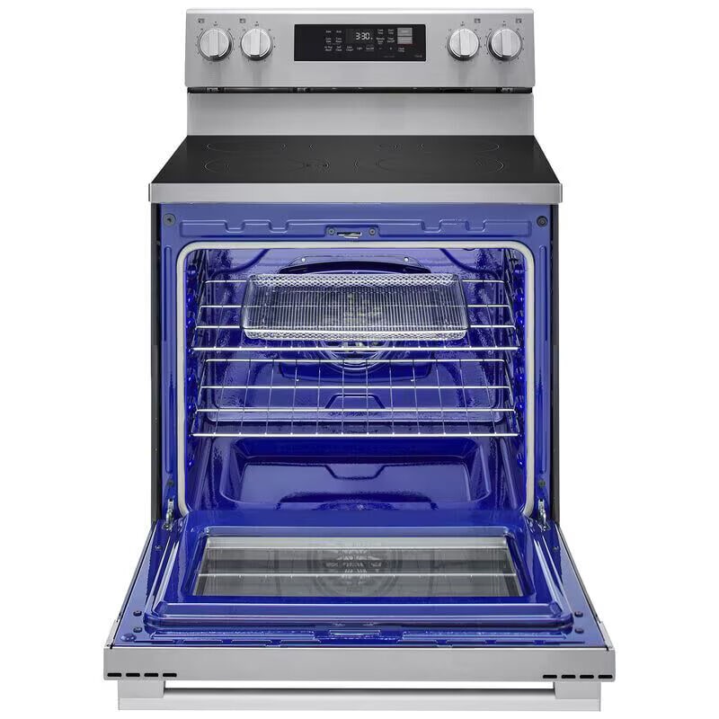 LG LREN6323YE 30 in. 6.3 cu. ft. Smart Air-Fry True European Convection Electric Range with Radiant Burners Stainless Steel
