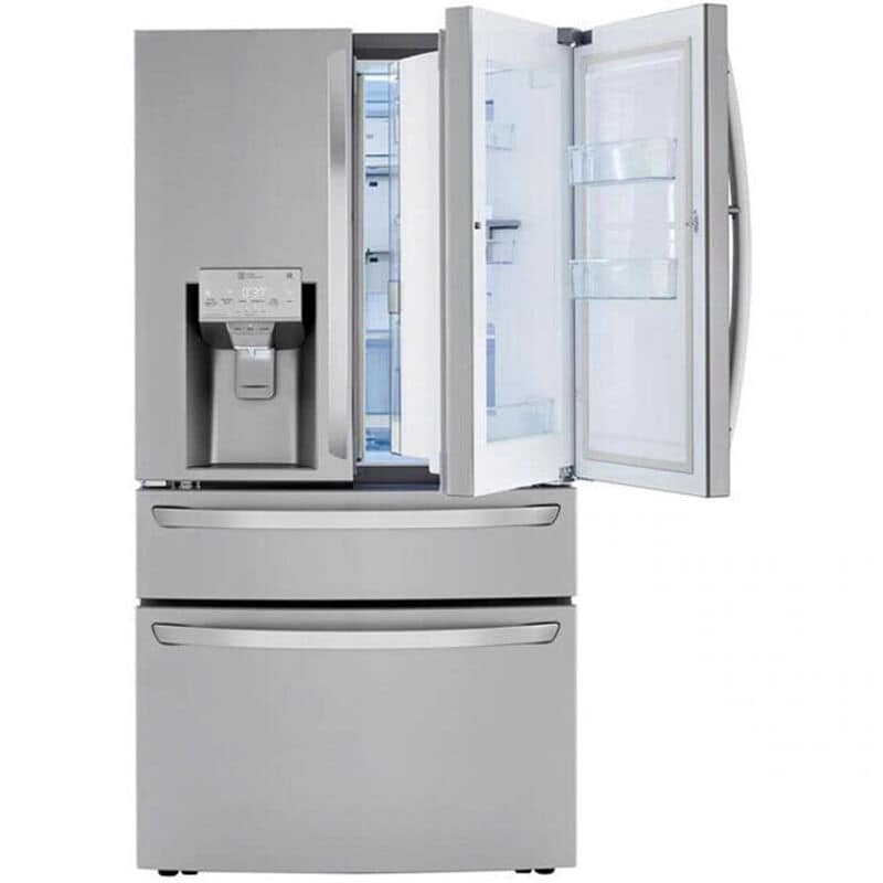 LG LRMDC2306S 36 in. 22.5 cu. ft. Smart Counter Depth 4-Door French Door Refrigerator with Ice & Water Dispenser - PrintProof Stainless Steel
