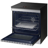 Samsung NSI6DG9900SR Bespoke 30 in. 6.3 cu. ft. Smart Air Fry True European Convection Slide-In Electric Range with 4 Induction Burners - Stainless Steel