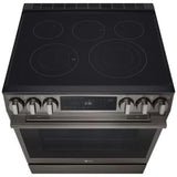 LG LSEL6335ZE 30 in. 6.3 cu.ft. Smart Air-Fry True European Convection Slide-In Electric Range with Radiant Burners - Black Stainless Steel