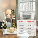 LG LW1025R window air conditioner, angled view