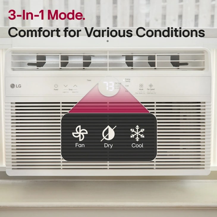 LG LW1025R 3-in-1 cool, dry and fan modes
