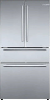 800 Series French Door Bottom Mount Refrigerator 36" Stainless steel (with anti-fingerprint) - (B36CL80SNS) - BOSCH