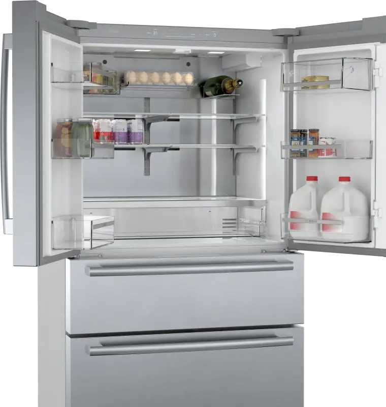 800 Series French Door Bottom Mount Refrigerator 36" Stainless steel (with anti-fingerprint) - (B36CL80SNS) - BOSCH