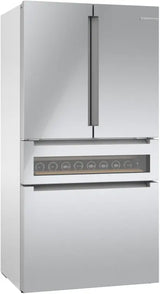 800 Series French Door Bottom Mount Refrigerator, Glass door 36" Stainless Steel - (B36CL81ENG) - BOSCH
