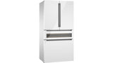 800 Series French Door Bottom Mount Refrigerator, Glass door 36" White - (B36CL81ENW) - BOSCH