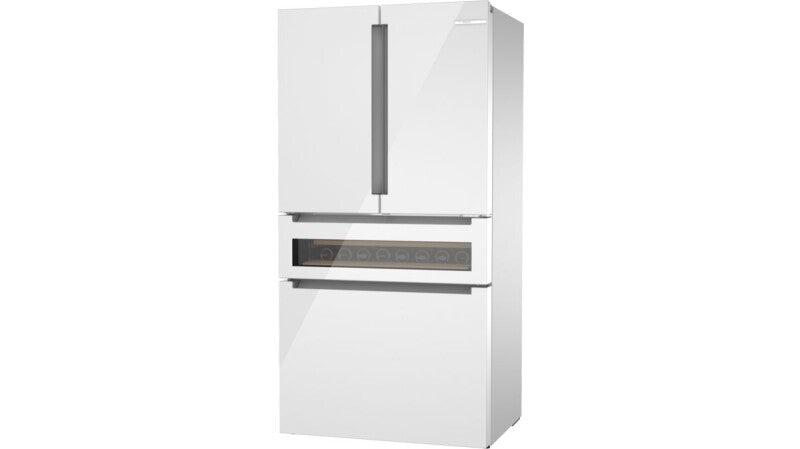800 Series French Door Bottom Mount Refrigerator, Glass door 36" White - (B36CL81ENW) - BOSCH