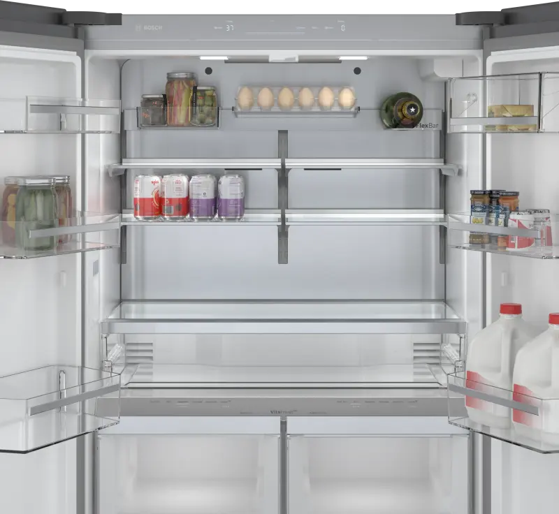 800 Series French Door Bottom Mount Refrigerator 36" Black Stainless Steel - (B36CT80SNB) - BOSCH