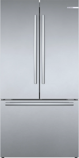 800 Series French Door Bottom Mount Refrigerator 36" Stainless steel (with anti-fingerprint) - (B36CT80SNS) - BOSCH