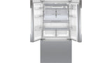 800 Series French Door Bottom Mount Refrigerator 36" Stainless steel (with anti-fingerprint) - (B36CT81ENS) - BOSCH