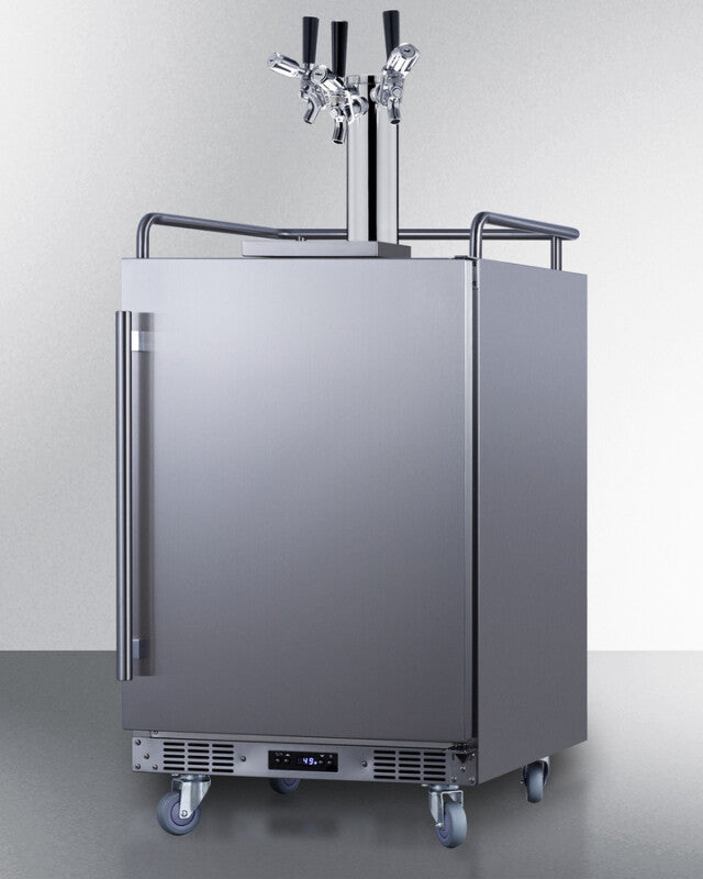 24" Wide Built-in Outdoor Commercial Beer Kegerator - (BC74OSCOMTRIPLE)