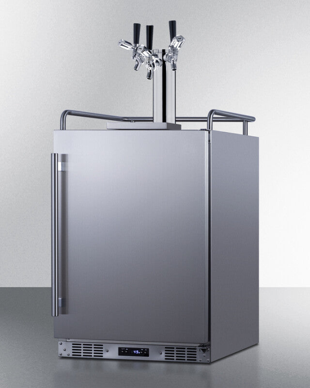 24" Wide Built-in Outdoor Commercial Beer Kegerator - (BC74OSCOMTRIPLE)