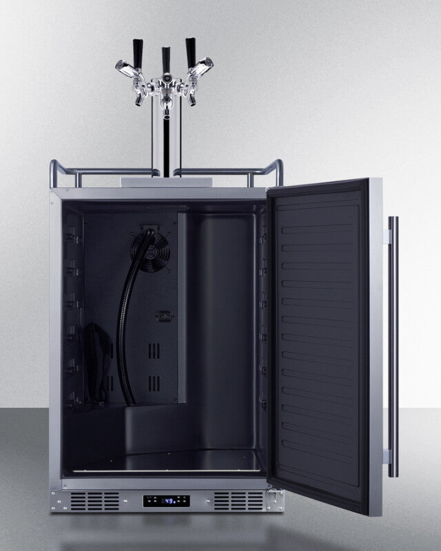 24" Wide Built-in Outdoor Commercial Beer Kegerator - (BC74OSCOMTRIPLE)