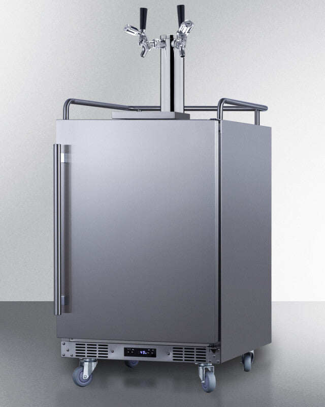 24" Wide Built-in Outdoor Commercial Beer Kegerator - (BC74OSCOMTWIN)