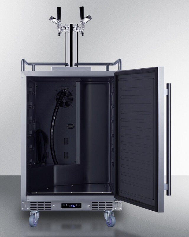 24" Wide Built-in Outdoor Commercial Beer Kegerator - (BC74OSCOMTWIN)