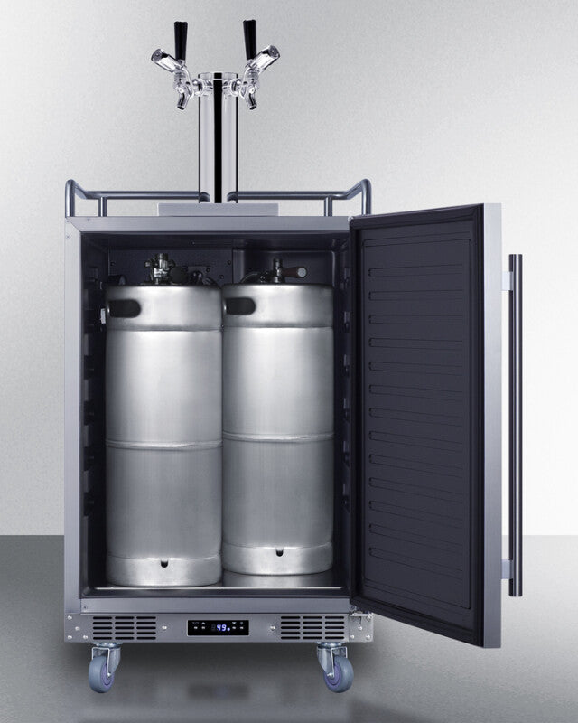 24" Wide Built-in Outdoor Commercial Beer Kegerator - (BC74OSCOMTWIN)