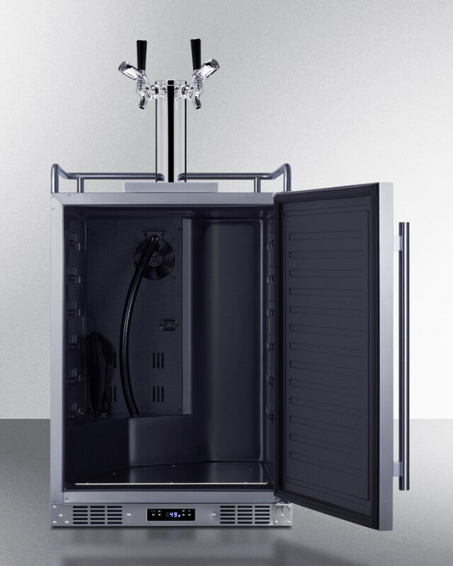 24" Wide Built-in Outdoor Commercial Beer Kegerator - (BC74OSCOMTWIN)