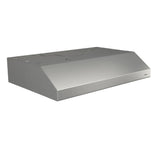 Broan BCSD142SS Glacier range hood, underside showing mesh filters