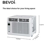 Bevoi 5,000 BTU Window Air Conditioner with Remote BEV05WiNCC | 115V 15A in White