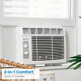 Bevoi 5,000 BTU Window Air Conditioner with Remote BEV05WiNMiD | 115V 15A in White
