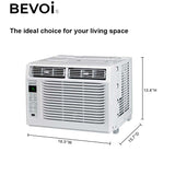 Bevoi 6,000 BTU EasyCool Window Air Conditioner with Remote BEV06WiNCC | 115V 15A in White