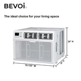 Bevoi 8,000 BTU EasyCool Window Air Conditioner with Remote BEV08WiNCC | 115V 15A in White
