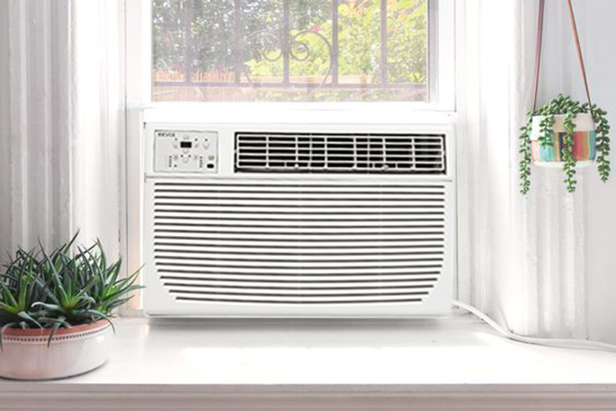 Bevoi 8,000 BTU Window Air Conditioner with Supplemental Heat BEV08WiNMIDHF | 115V 15A in White