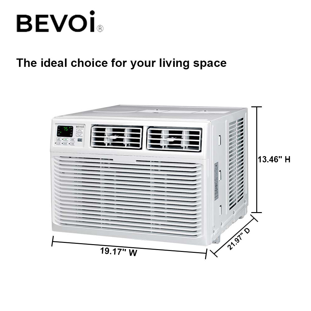 Bevoi 10,000 BTU EasyCool Window Air Conditioner with Remote BEV10WiNCC | 115V 15A in White