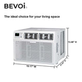 Bevoi 10,000 BTU EasyCool Window Air Conditioner with Remote BEV10WiNCC | 115V 15A in White