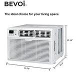 Bevoi BEV12WiNHFMID 12,000 BTU Window Air Conditioner Heat and Cool 220V 20A in White