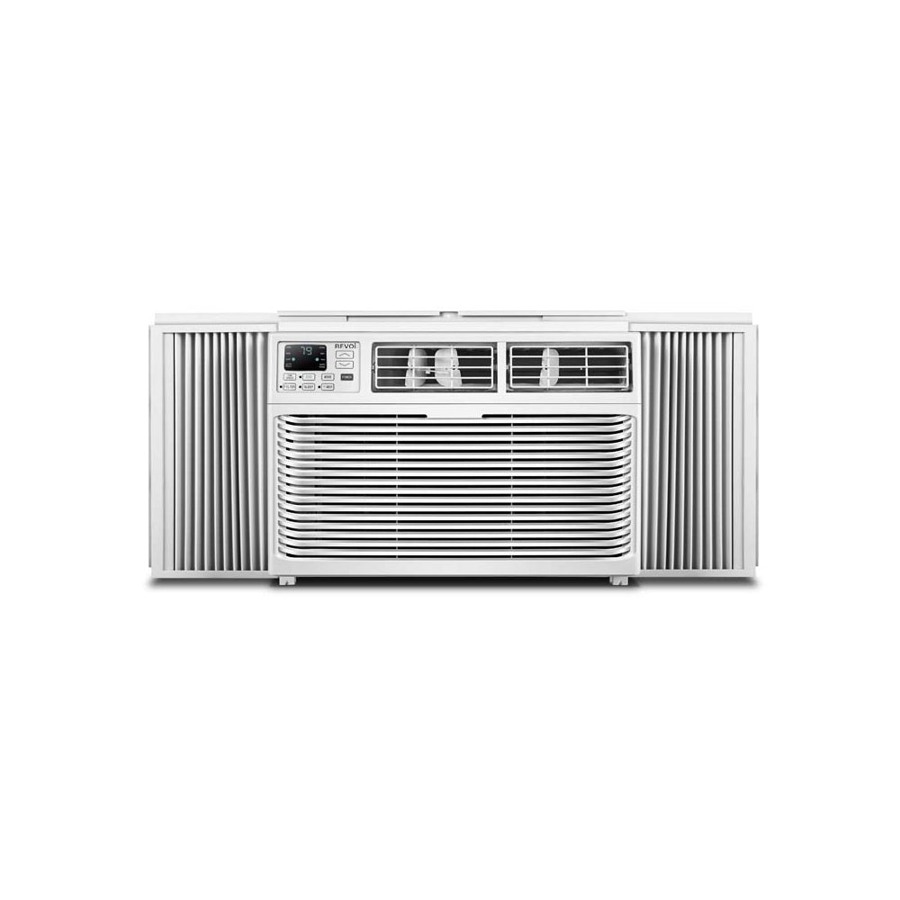 Bevoi BEV25WiNCC 25,000 BTU window air conditioner front view – digital control panel, adjustable vents, white finish