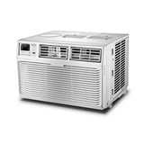 Top right side angled view of Bevoi BEV25WiNHF window AC with digital controls and air vents