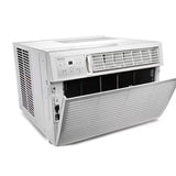Bevoi BEV25WiNMIDHF window air conditioner top angled view with LED display and open vent grille