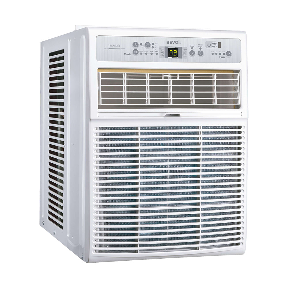 Bevoi 10,000 BTU Casement Window Air Conditioner left side angled view