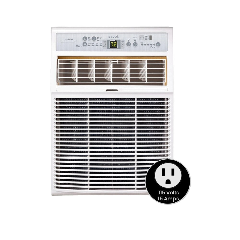 Bevoi 10,000 BTU Casement Window Air Conditioner BEVCCW10C | Energy Efficient Cooling - 115V 15A in White