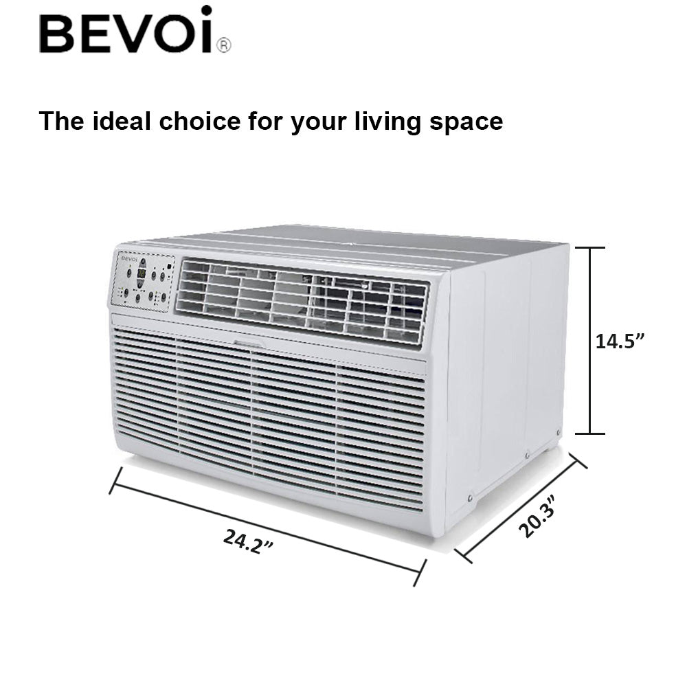 Bevoi 12,000 BTU Through-the-Wall Air Conditioner – Cooling Only BEVTTW121C |115V 15A in White
