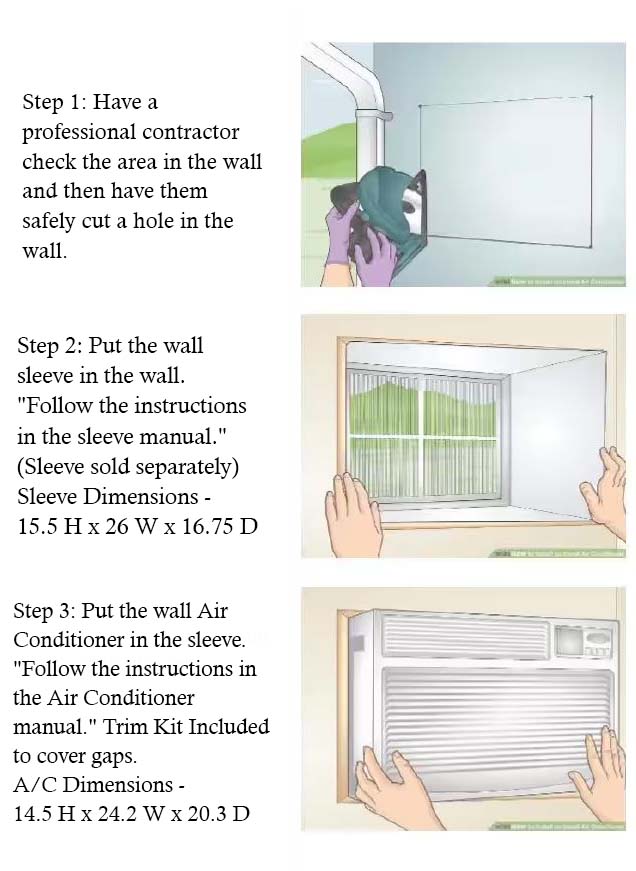Bevoi 12,000 BTU Through-the-Wall Air Conditioner – Cooling Only BEVTTW121C |115V 15A in White