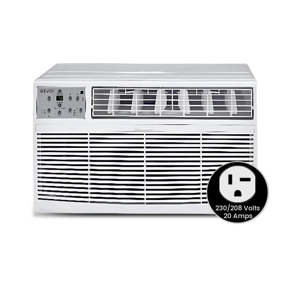 Bevoi 12,000 BTU Through The Wall Air Conditioner Heat and Cool BEVTTW122H | 230V 20A in White
