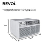 Bevoi 14,000 BTU Through The Wall Air Conditioner Cool Only BEVTTW142C | 220V 15A in White