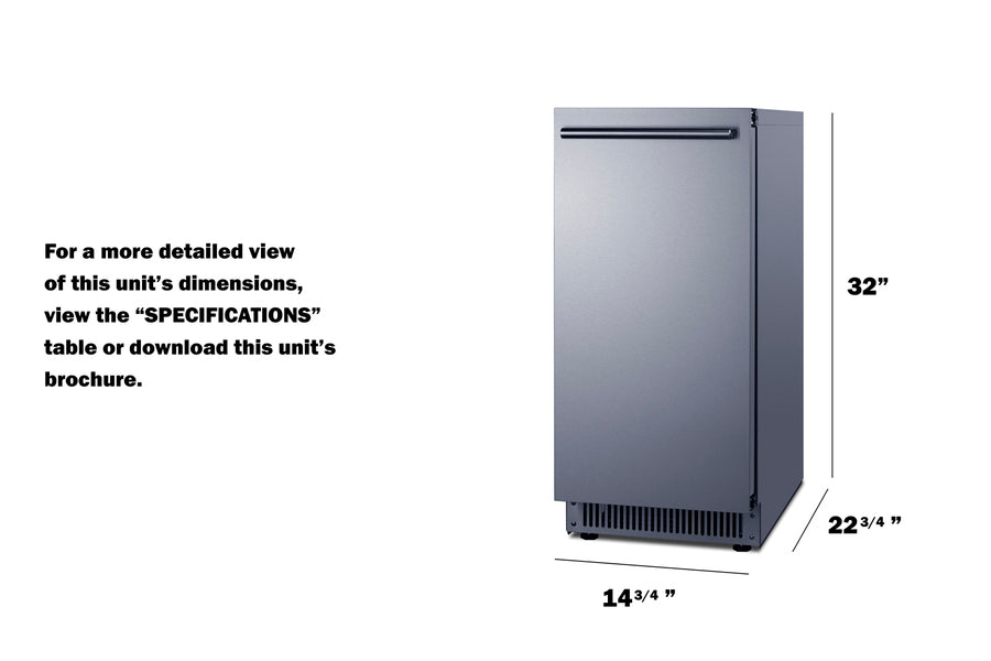 18" Built-In Ice Machine, ADA Compliant - (BIM62ADA)