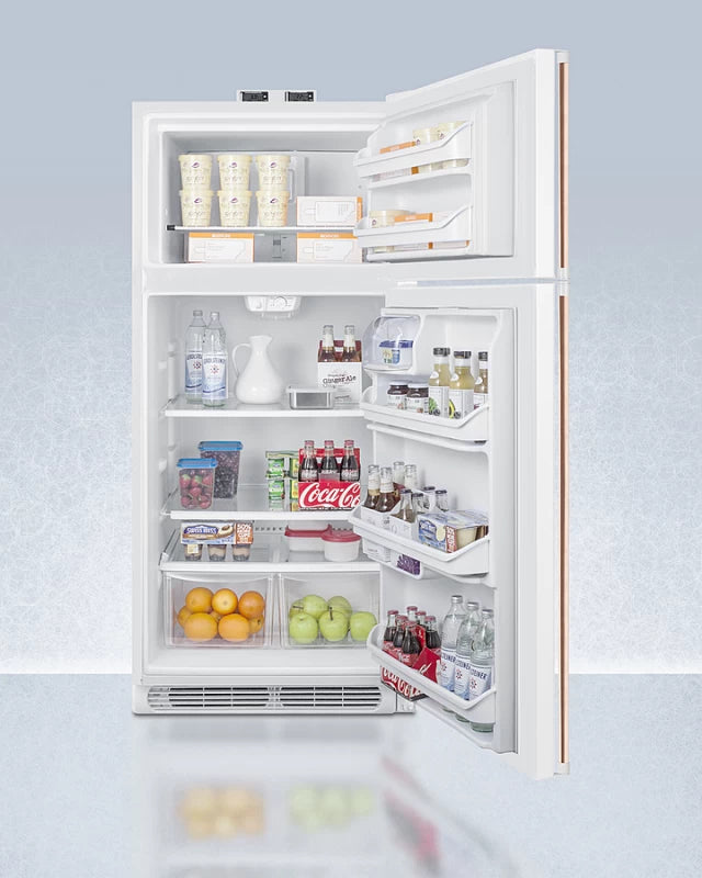 30" Wide Break Room Refrigerator-freezer With Antimicrobial Pure Copper Handle - (BKRF18WCP)